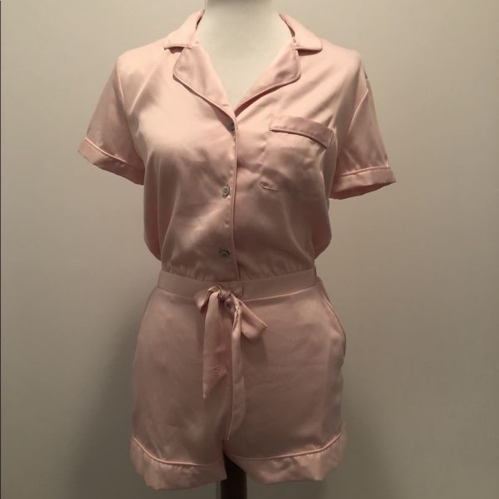 Victoria’s Secret pink Silk Romper